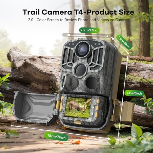 Trail Camera 48MP 4K WiFi Bluetooth Night Vision Waterproof Q250575