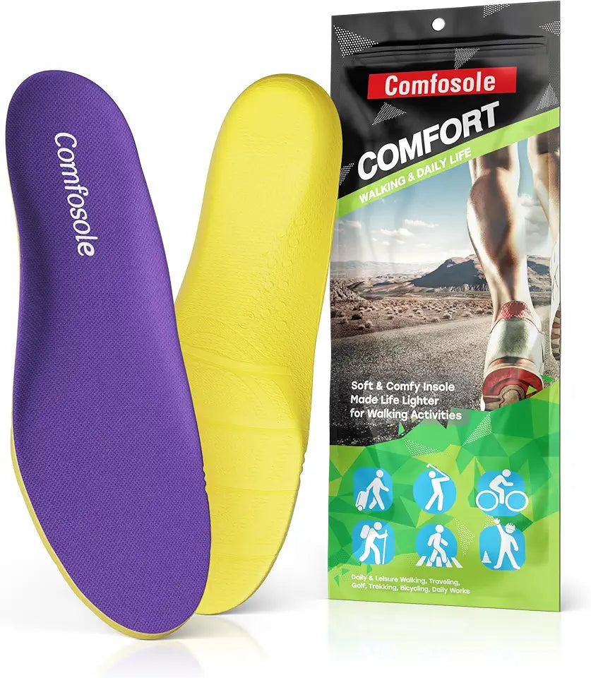 Comfort Insoles Men Women Soft Cushioning Arch Support L422108