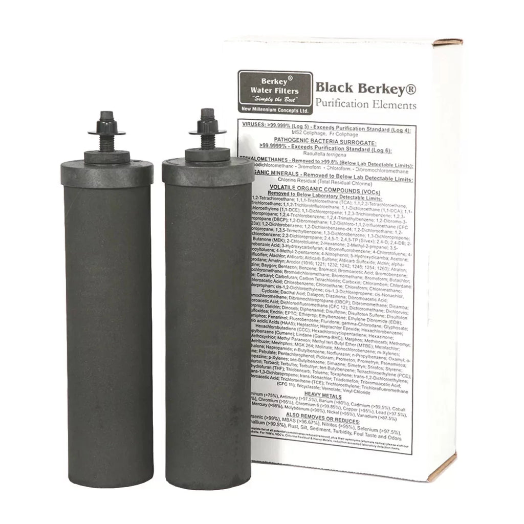 Stainless Steel Water Filtration System with 2 Black Filters A729