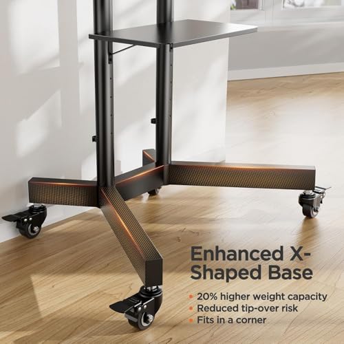 Rolling TV Stand on Wheels for 32-85 Inch Screens up to 132 lbs D166