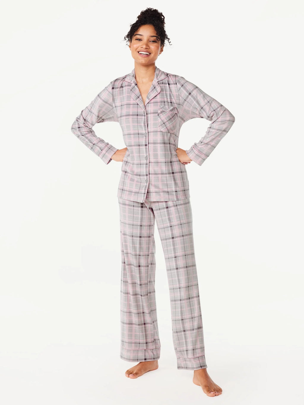 Women's 2-Piece Velour Pajama Set W88898