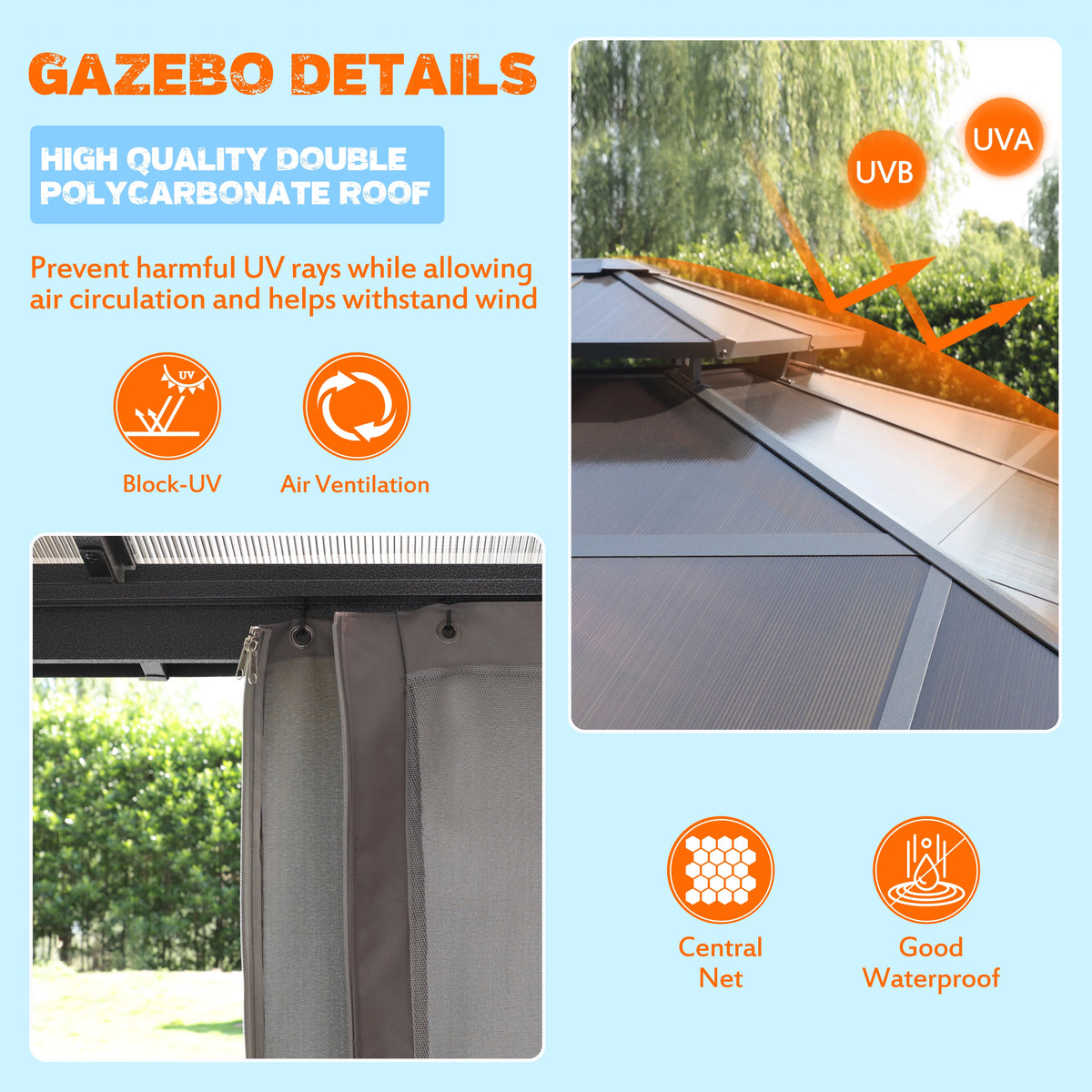 12'x10' Hardtop Aluminum Gazebo A944154