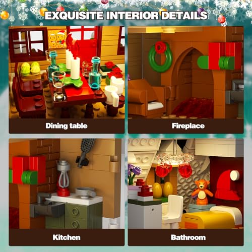 Gingerbread House Building Kit 1111 Pieces Building Blocks Toy Set Q1111