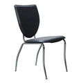 Black Metal Stacking Side Chairs Set of Two N344309