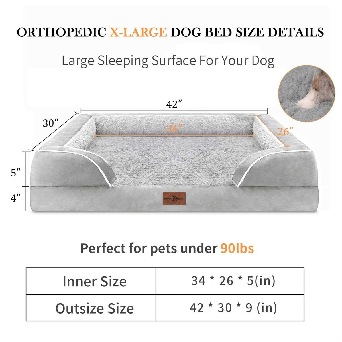 Waterproof Orthopedic Dog Bed C95941