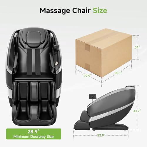 Black Full Body Zero Gravity Shiatsu Massage Recliner N640