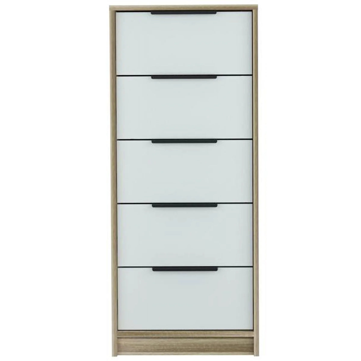 Brown & White Five Drawer Chest Z883636