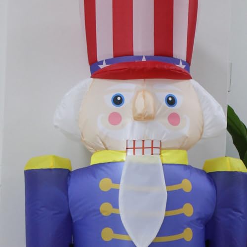 8Ft Patriotic Nutcracker Inflatable Decoration E25804