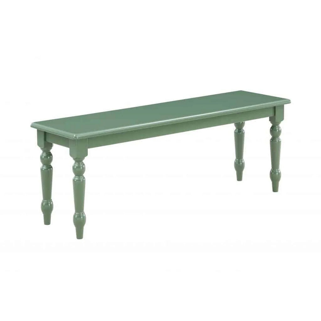 48 Inch Modern Wood Dining Bench with Turned Legs J179