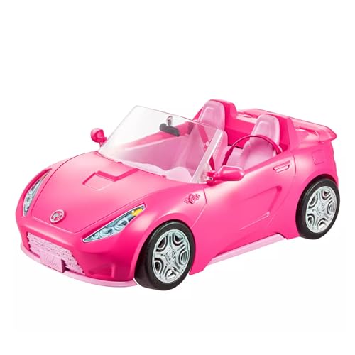 Barbie and Ken Doll with Wardrobe and Pink Two-Seater Convertible Car Z913299