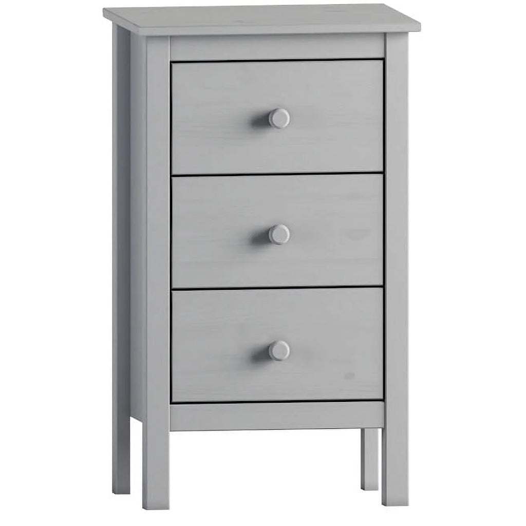 White 3 Drawer Extra Tall Nightstand V11289
