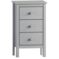 White 3 Drawer Extra Tall Nightstand V11289