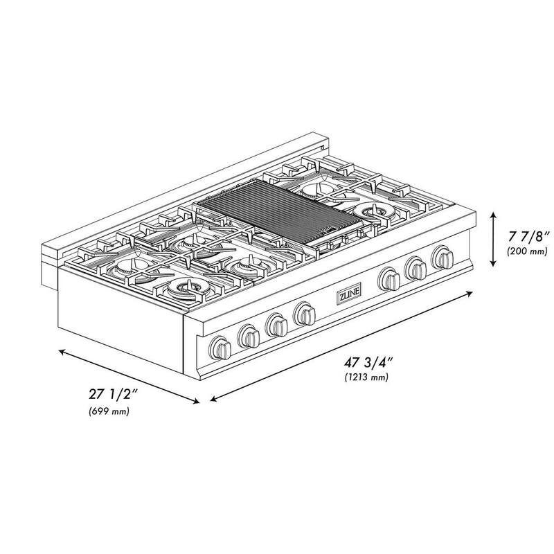 48 in. 7 Burner Gas Cooktop E85211