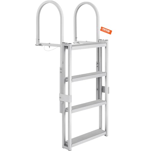 5 Steps Aluminum Retractable Dock Ladder S5634