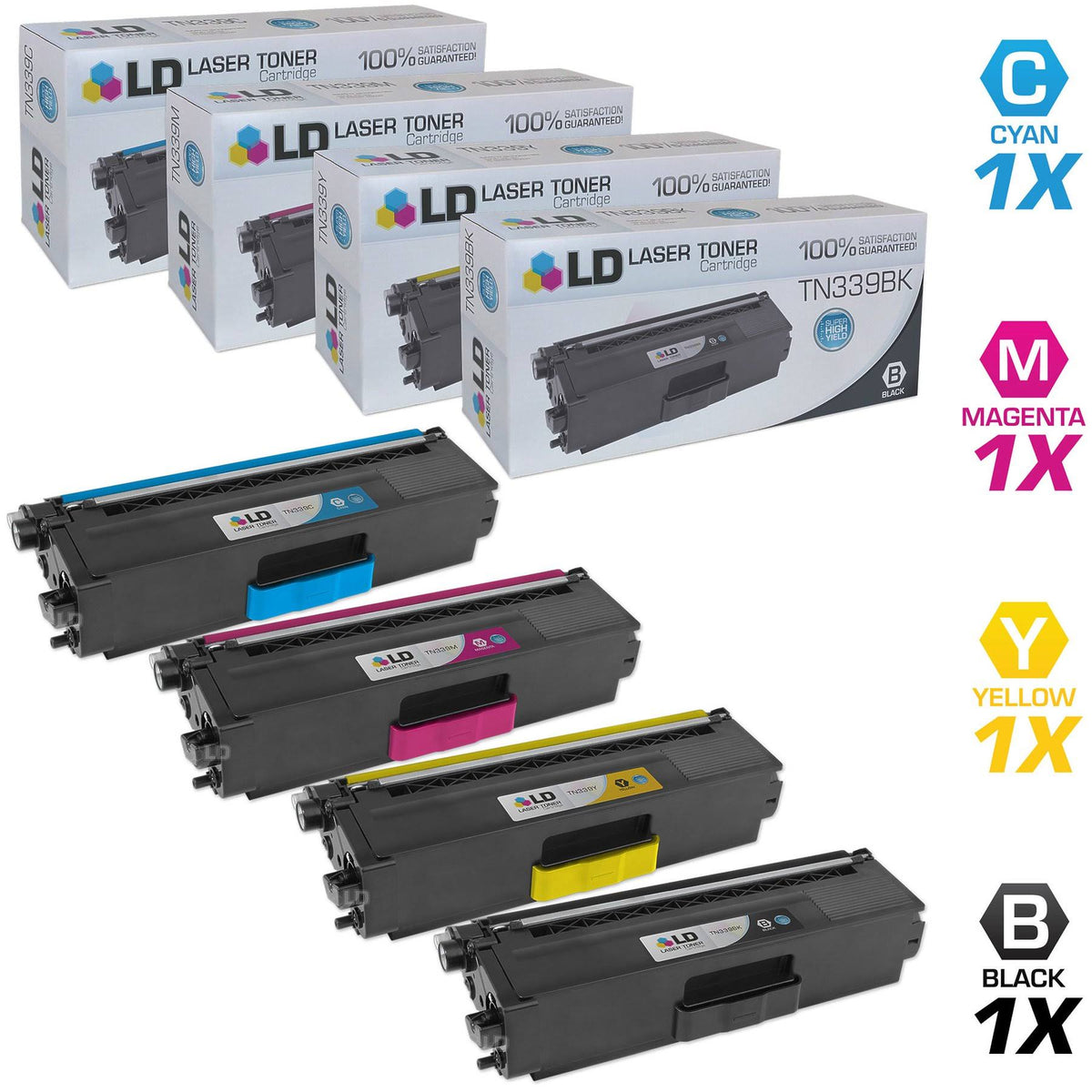 4-Pack High Yield Toner Cartridges L701032