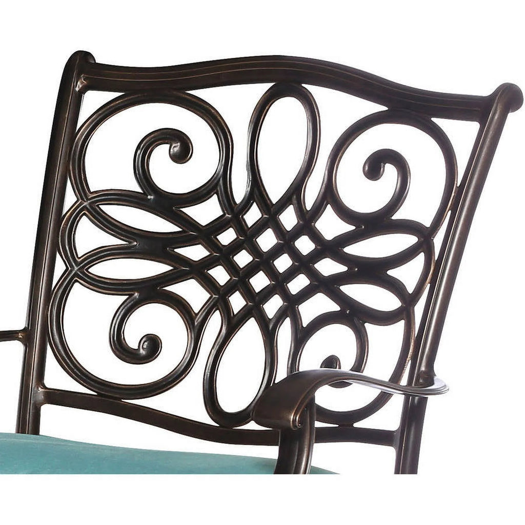 9-Piece Aluminum Outdoor Dining Set with 8 Swivel Rockers E596
