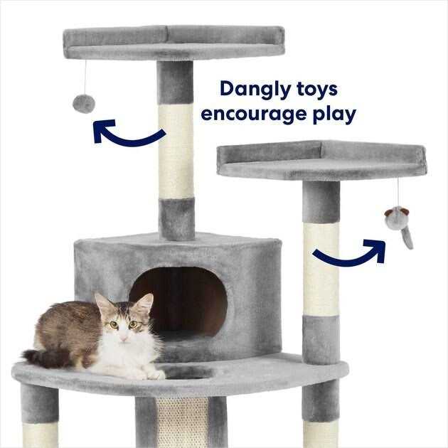 48-in Faux Fur Cat Tree Condo P4112