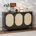 Accent Cabinet with Natural Rattan Doors Sideboard Buffet S6971