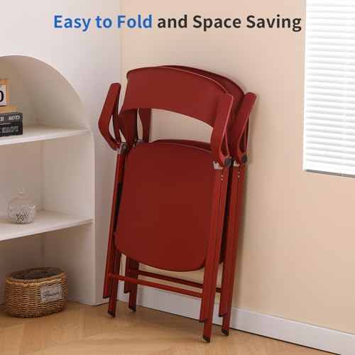 2 Pack White Plastic Folding Chair with Steel Frame C63398