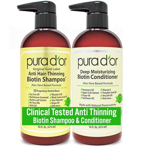Anti-Thinning Biotin Shampoo & Moisturizing Conditioner Set 16oz x2 E72875
