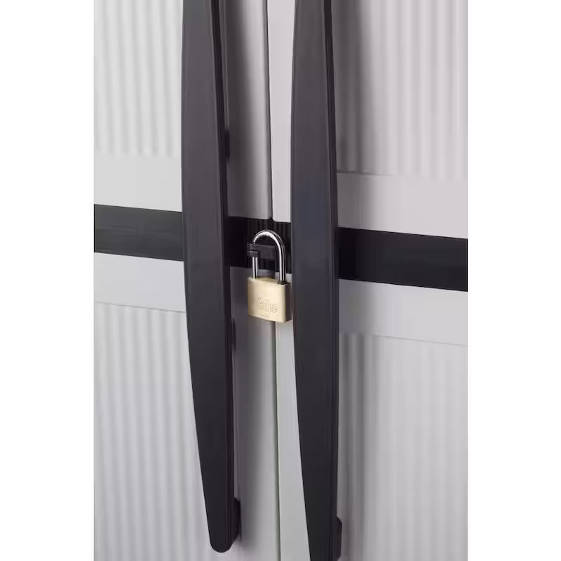Gray Plastic Freestanding Garage Cabinet R65015