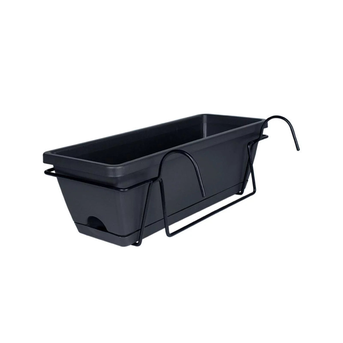 Balcony Railing Hanging Planter Grey H594