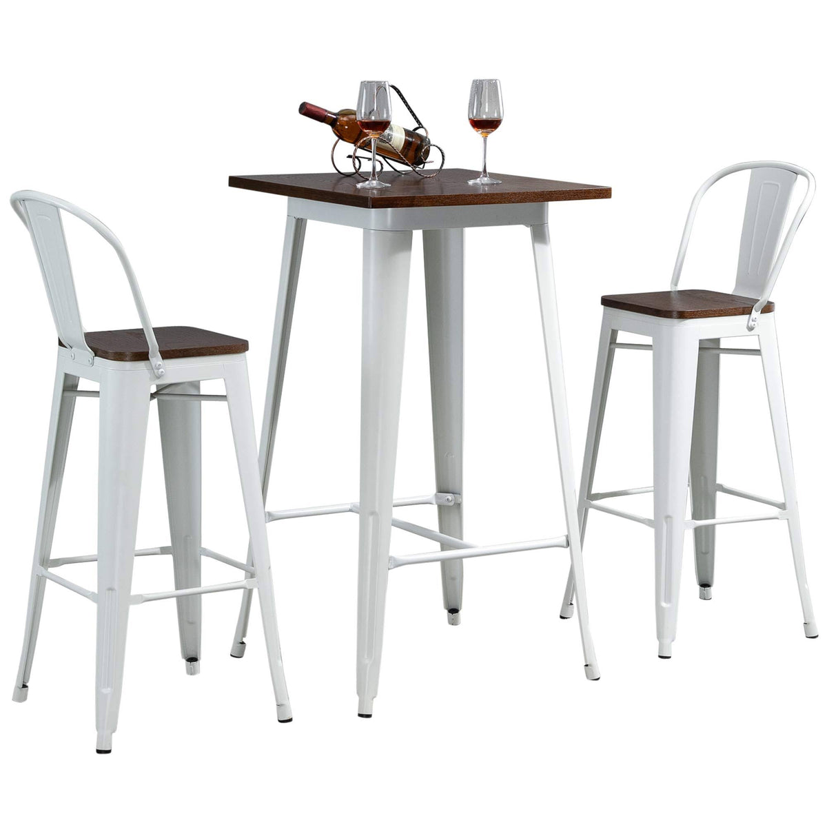 3 Piece Bar Table Set with 2 High Back Chairs P530