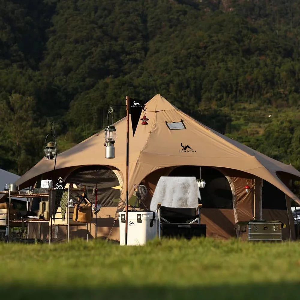 Canvas Tent with Stove Jack 16.4ft Dia D17124