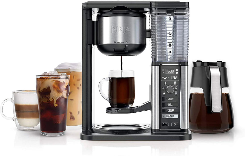 Fold-Away Frother Coffee Maker, 10 Cup Glass Carafe L738
