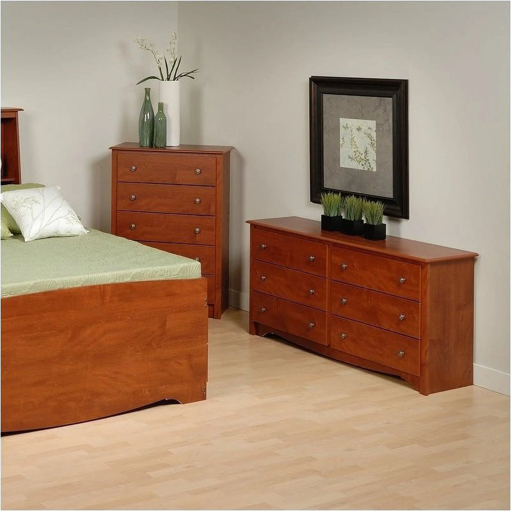6 Drawer Double Dresser Cherry M3622