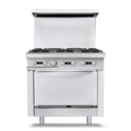 36 Commercial Gas Range Stove with 6 Burner 4.8 Cu.Ft Oven P7042