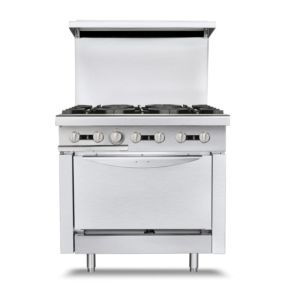 36 Commercial Gas Range Stove with 6 Burner 4.8 Cu.Ft Oven P7042