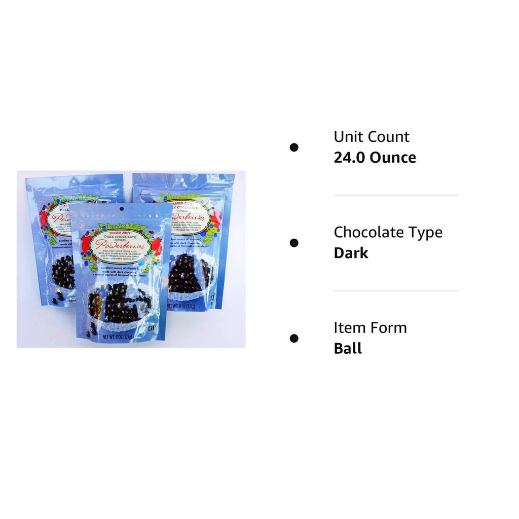 Dark Chocolate Covered Powerberries With Acai, Pomegranate, Cranberry And Blueberry Pack Of 3 X668