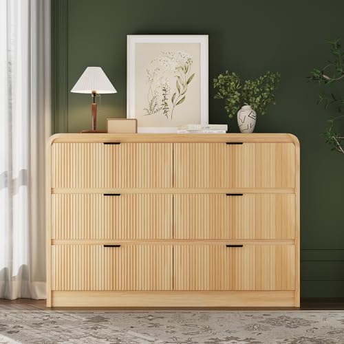 Natural Oak 5 Drawer Wood Dresser U507