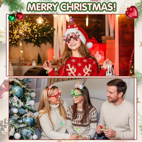 40 Pcs Light Up Christmas Glow Accessories Set Q146