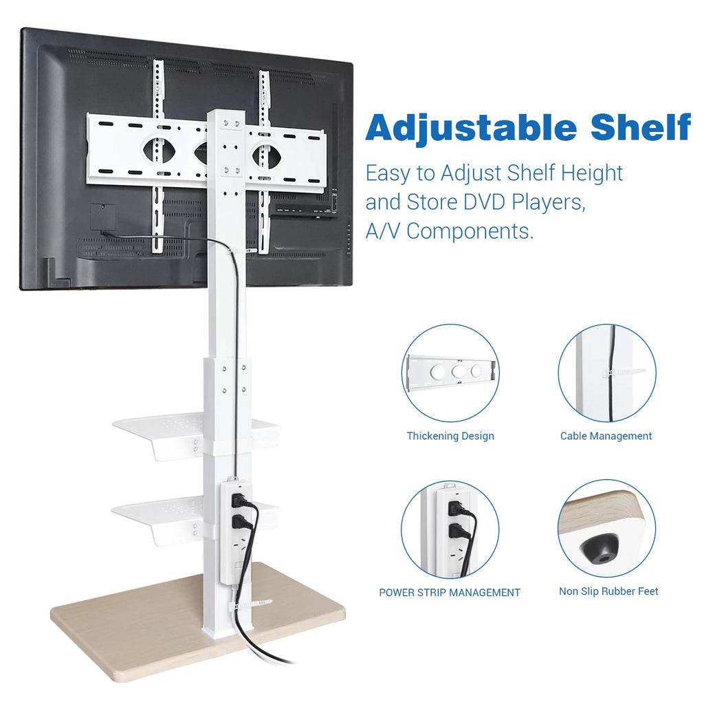 Black Tall Floor TV Stand up to 75 inch U550