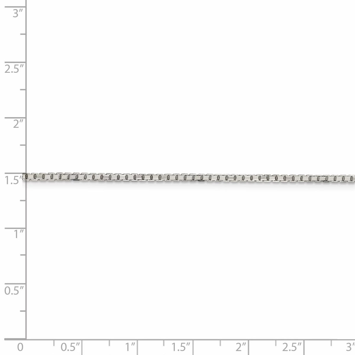 Sterling Silver 1.7mm Diamond-cut Box Chain Q84882