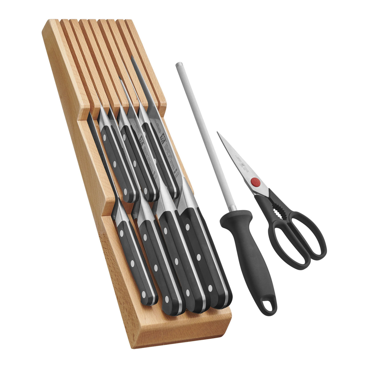 10pc Knife Set with In-Drawer Knife Tray S147695