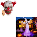 Clown Mask & Inflatable Halloween Decor C2268
