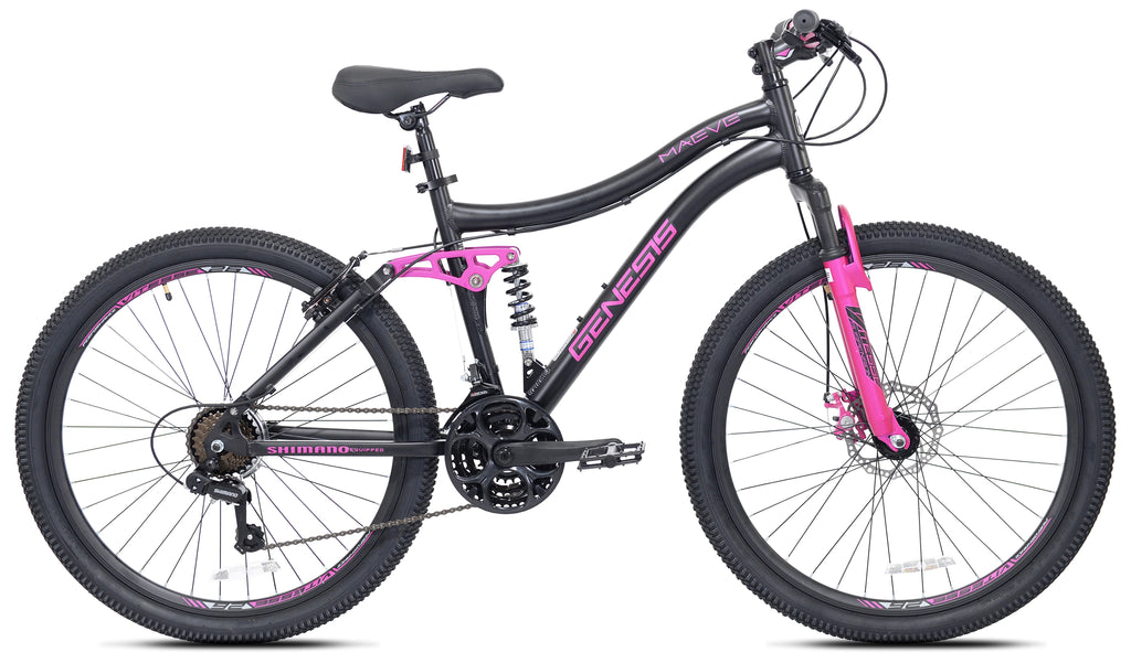 26 in. Black and Pink Mountain Bike R44641