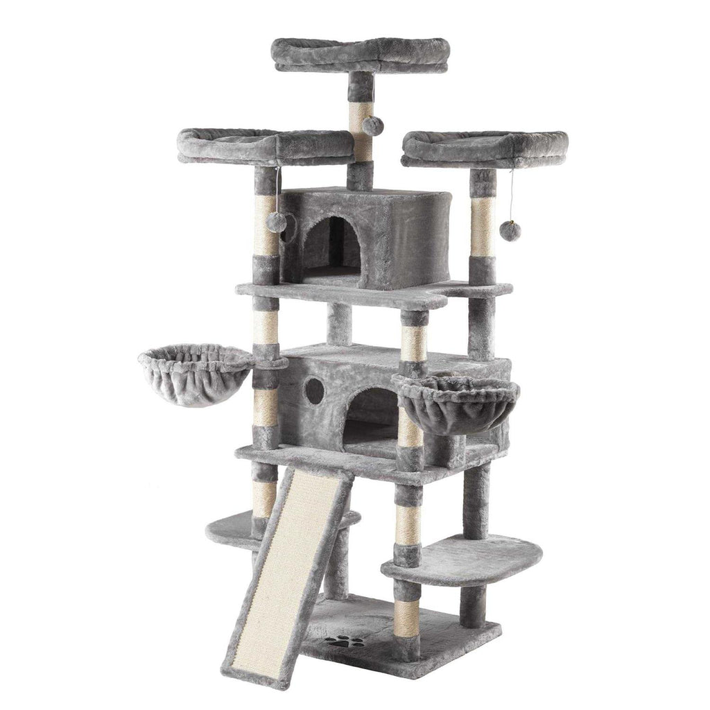 68 Inches Multi-Level Cat Tree with Cat Condo S83752