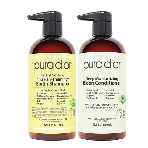 Anti-Thinning Biotin Shampoo & Moisturizing Conditioner Set 16oz x2 E72875