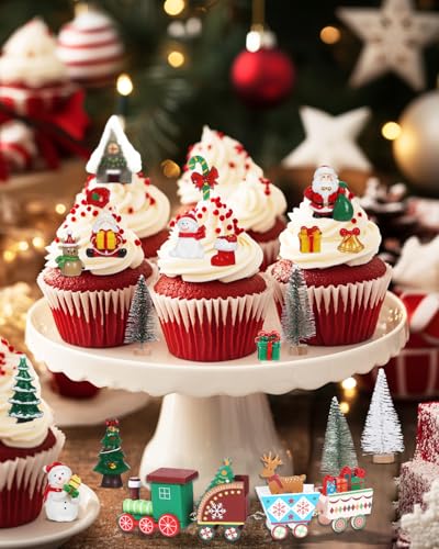 19 Piece Christmas Cake Decorations Set L30791