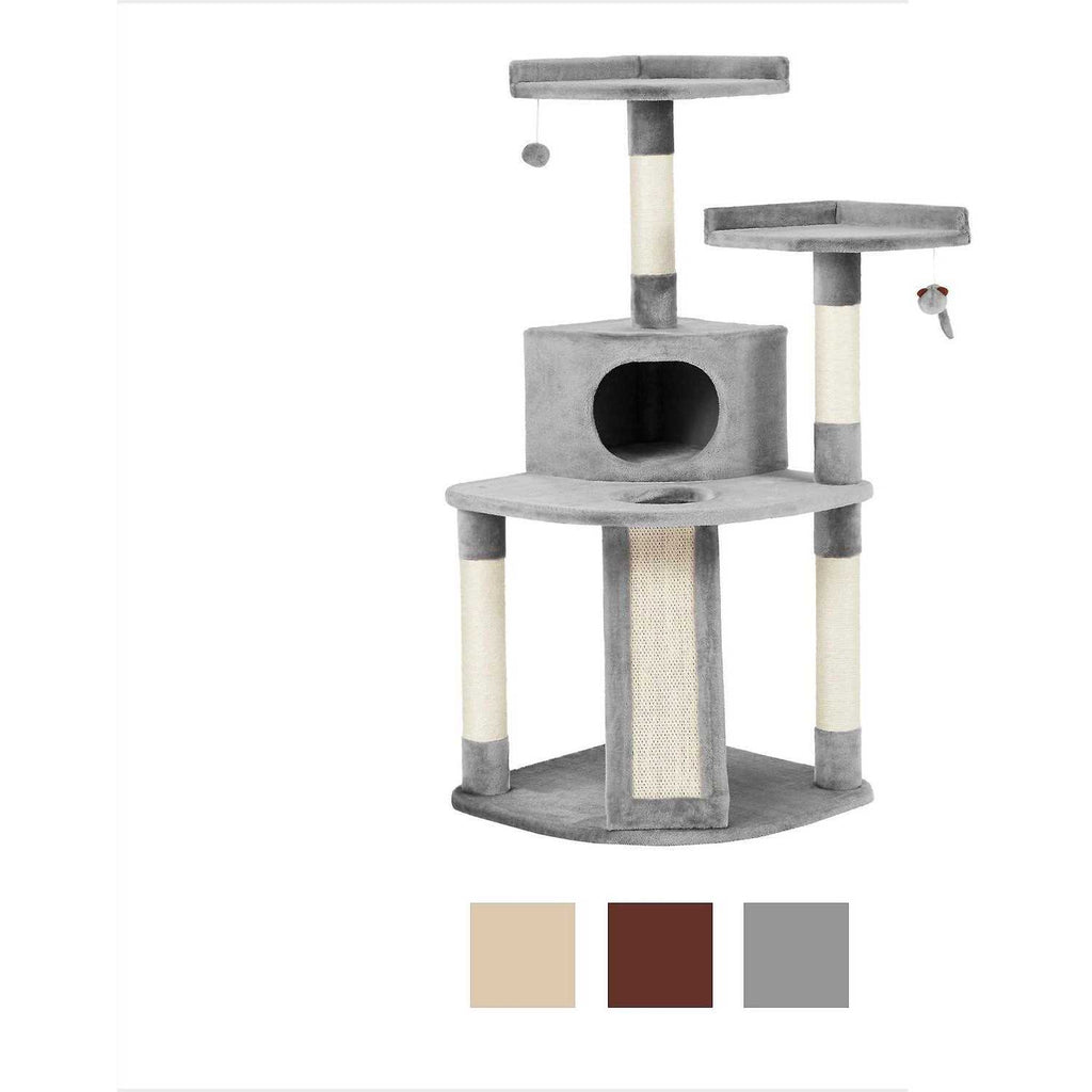 48-in Faux Fur Cat Tree Condo P4112