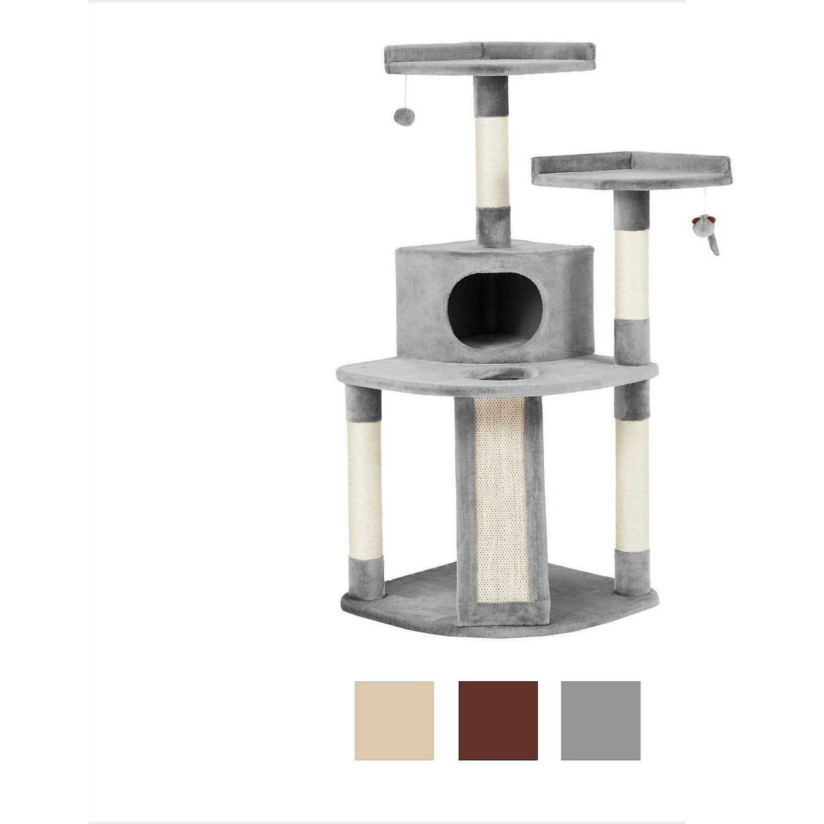 48-in Faux Fur Cat Tree Condo P4112