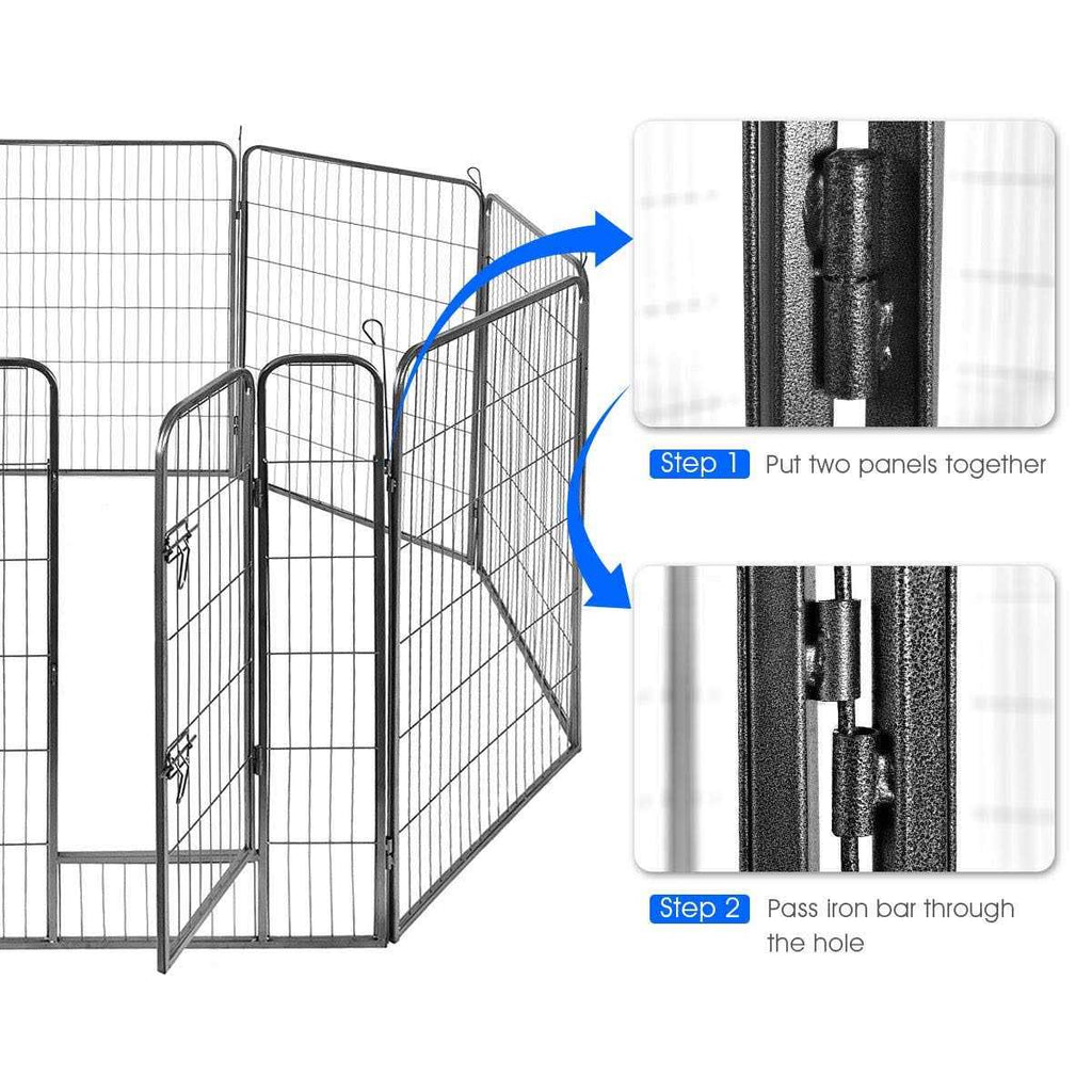 16/8 Panel Dog Playpen with Door R449457