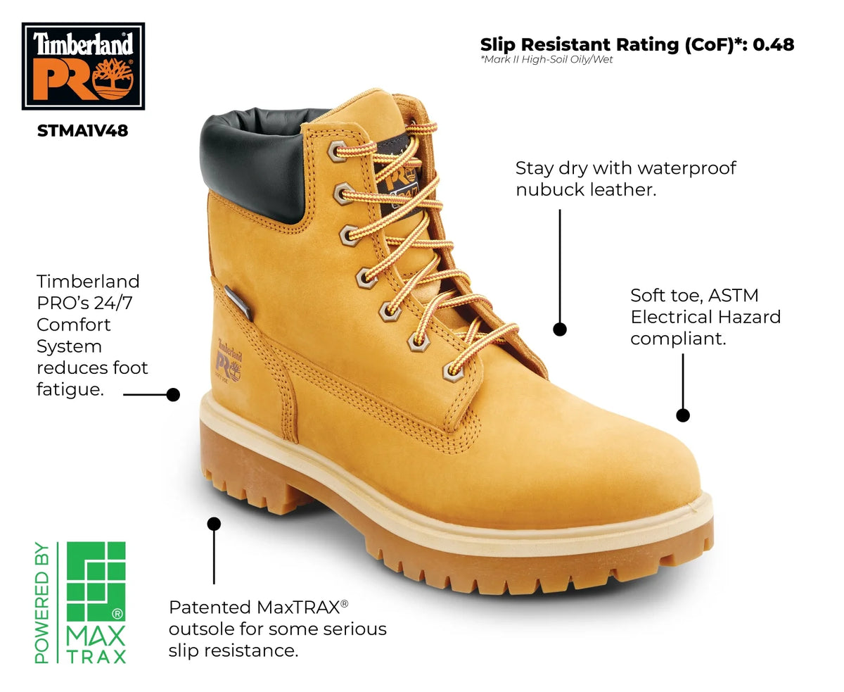 Wheat Soft Toe Slip Resistant WP Boot H874140