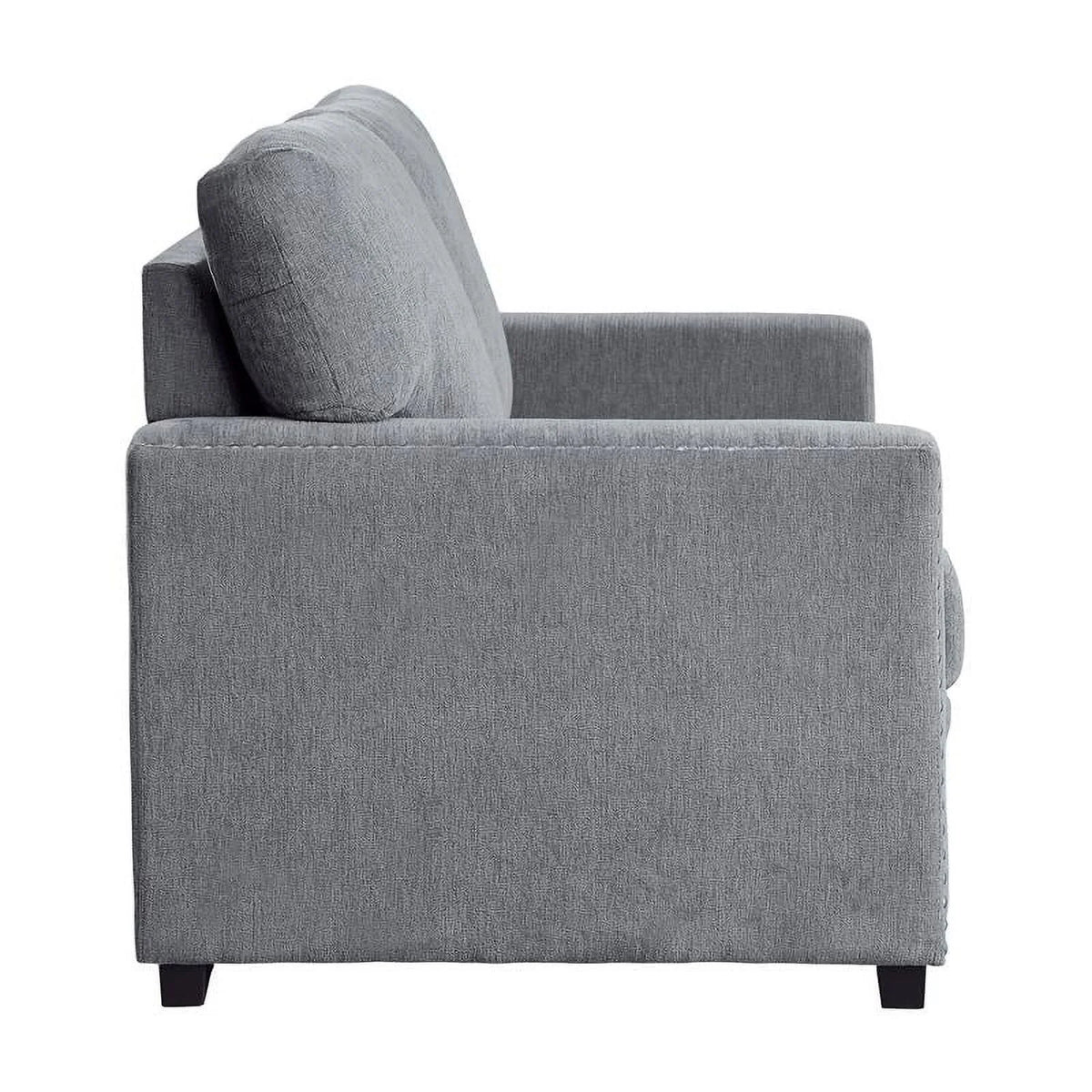 Dark Gray Chenille Loveseat V7265