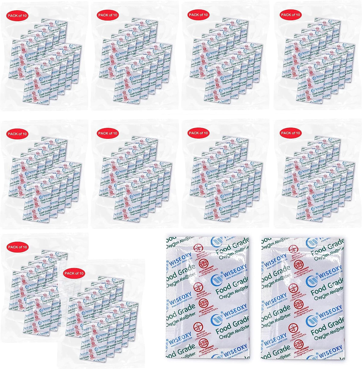 500CC 100 Packs Food Grade Oxygen Absorbers B9426
