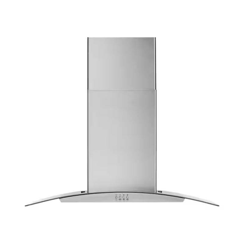 36 in. Curved Glass Wall Mount Range Hood in Stainless Steel D346
